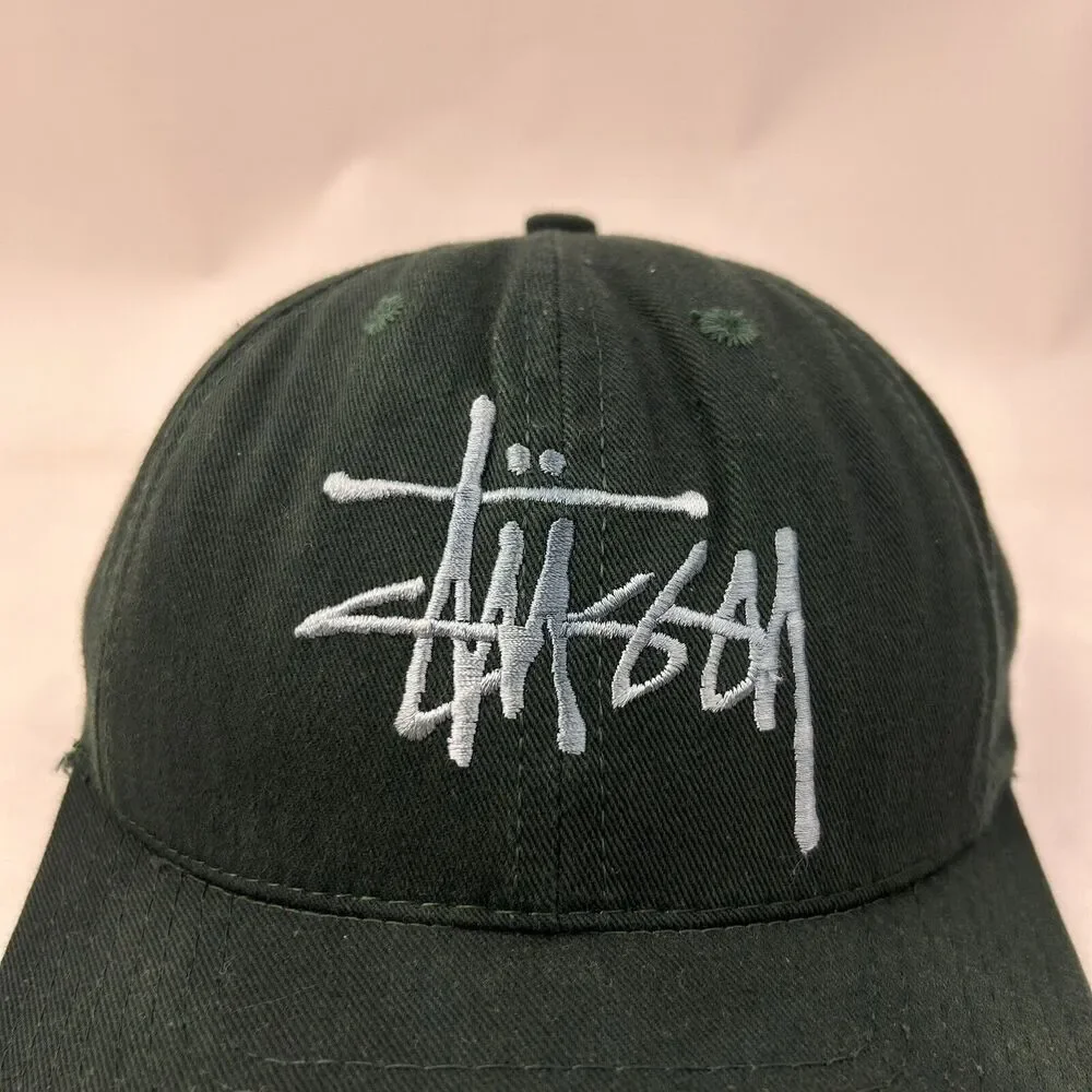 Stussy Baseball Hat Adjustable Embroidered Logo Green 2024 - Picture 2 of 7